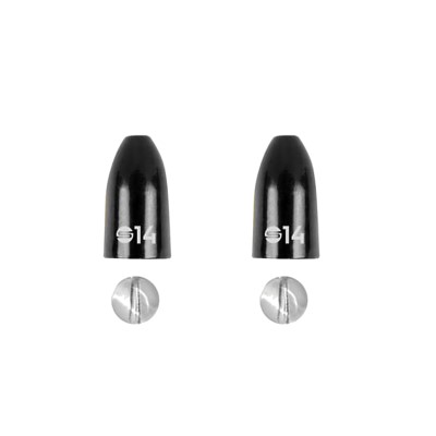 Spro Freestyle Brass Bullet Sinker Bullet Weights 14g - Schwarz - 2 Stück