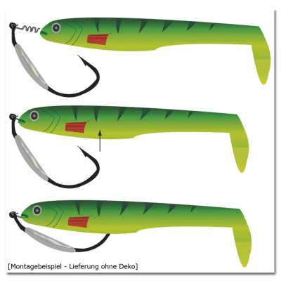 Gamakatsu Haken Weighted Superline Spring-Lock 6/0 schwarz - Gr.6/0 - TK0-7,00g - 4Stück