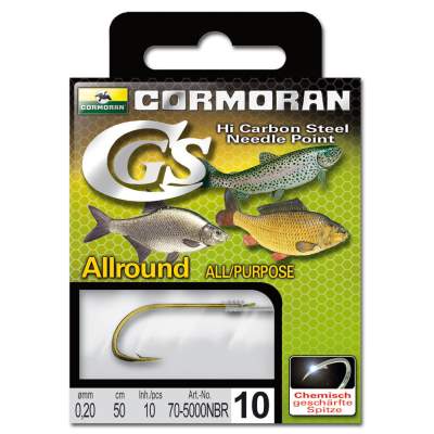 Cormoran Gebundene Haken CGS Allround 5000NBR 6, 50cm - Gr.6 - 0,25mm - 10Stück