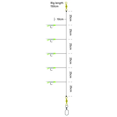 Kinetic Heringsvorfach Silverstrike, 150cm - Fishskin/Flash - #12