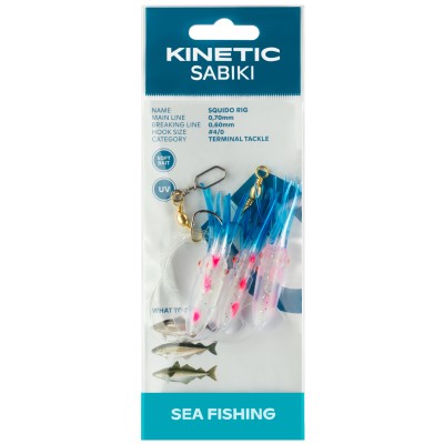 Kinetic Squido Rig, 115cm - Hot Blue - #4/0