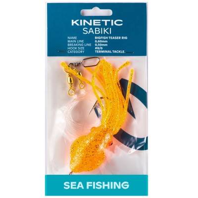 Kinetic Bigfish Teaser Rig Meeresvorfach 150cm - Pink/Glow - #8/0