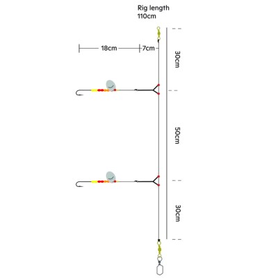 Kinetic Scandic Rig, 110cm - Yellow/Red/Orange - #1/0