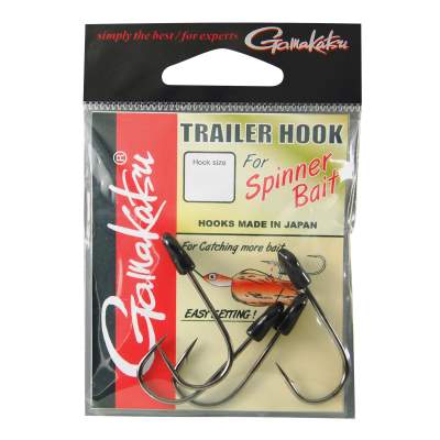 Gamakatsu Spinnerbait Trailer Hook, NS Black - Gr.2 - 3Stück