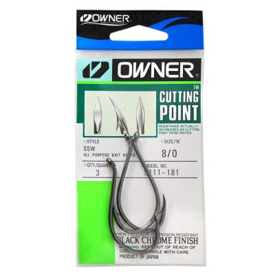 Owner Meeres Einzelhaken SSW Cutting Point, 3 Stück