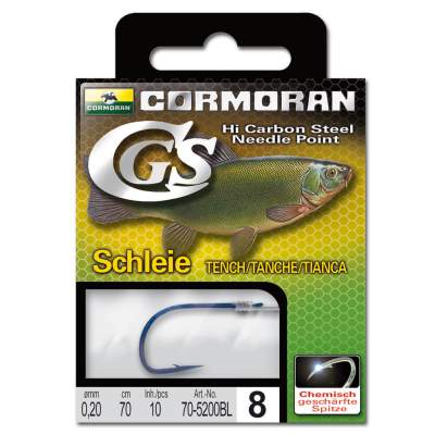 Cormoran Gebundene Haken CGS Schleie 5200BL 10 70cm - Gr.10 - 0,18mm - 10Stück