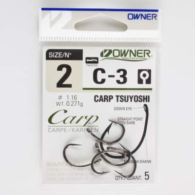 Owner 53263 C3 Carp Tsuyoshi Gr. 2 schwarz - Gr.2 - 5Stück
