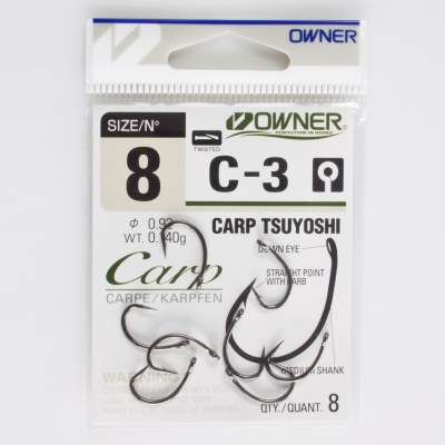 Owner 53263 C3 Carp Tsuyoshi Gr. 8 schwarz - Gr.8 - 8Stück