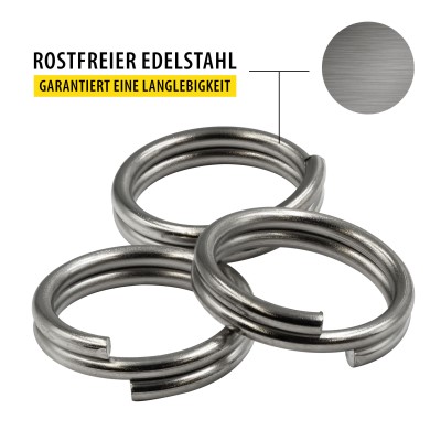 Senshu Splitring Stainless Steel Sprengring Round - 3,6mm - 8kg - 20Stück