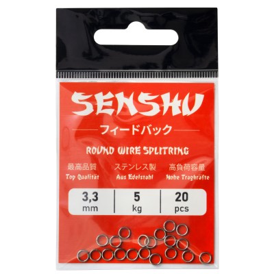 Senshu Splitring Stainless Steel Sprengring Round - 3,3mm - 5kg - 20Stück