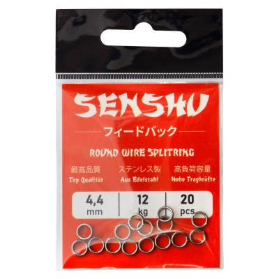 Senshu Splitring Stainless Steel, Round - 4,4mm - 12kg - 20Stück