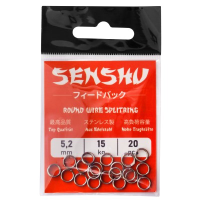 Senshu Splitring Stainless Steel, Round - 5,2mm - 15kg - 20Stück