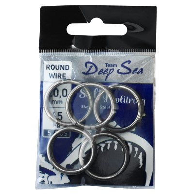 Team Deep Sea Salty Splitring Stainless Steel Sprengring Round - 20mm - 65kg - 5Stück