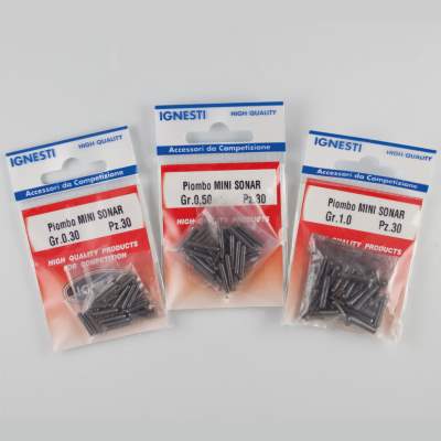 Ignesti Tremarella Slim Blei Federn Set 0,5 Gr.0,5 - 40Stück - 20 Bleie + 20 Federn