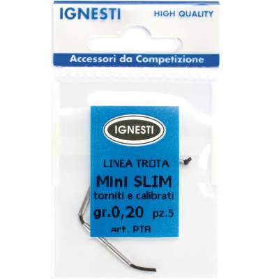 Ignesti Blei auf Silikonschlauch Mini-Slim 02 Ignesti Blei auf Silikonschlauch Mini-Slim, 0,2gr., 5 Stück