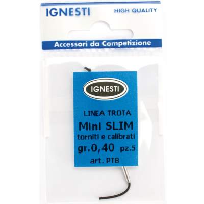 Ignesti Blei auf Silikonschlauch Mini-Slim 04, Ignesti Blei auf Silikonschlauch Mini-Slim, 0,4gr., 5 Stück