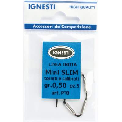 Ignesti Blei auf Silikonschlauch Mini-Slim 05 Ignesti Blei auf Silikonschlauch Mini-Slim, 0,5gr., 5 Stück