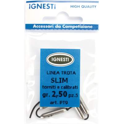 Ignesti Blei auf Silikonschlauch Slim 25, Ignesti Blei auf Silikonschlauch Slim, 2,5gr., 5 Stück