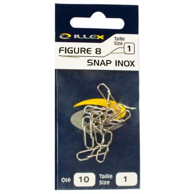 Illex Figure 8 Snap Inox Karabiner Gr. 1, Gr.1 - TK45 - 10Stück