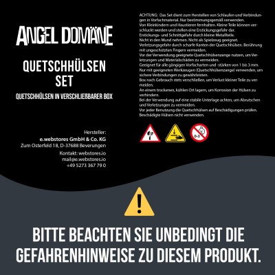 Angel Domäne Quetschhülsen Set 1-1,5-1,8-2-2,5-2,8-3mm 210 Stück