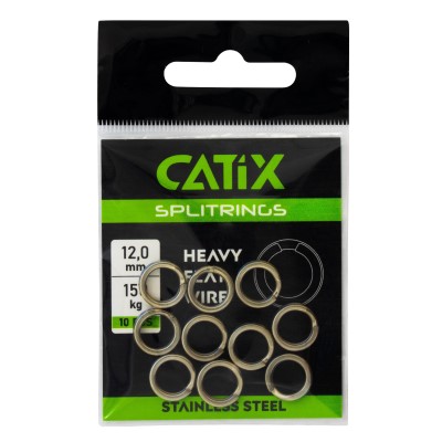 Catix Heavy Flat Wire Splitring, Round - 12mm - 150kg - 10Stück