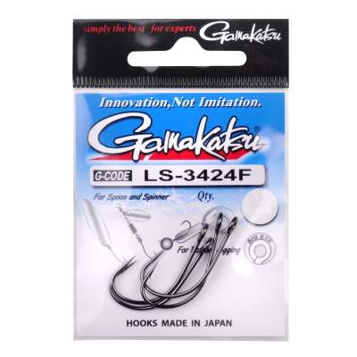 Gamakatsu Haken LS-3424 N/L 2/0 Einzelhaken NS Black - 4Stück