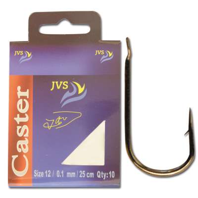 JVS Vorfachhaken CASTER 18, 25cm - Gr.18 - 0,08mm - 10Stück