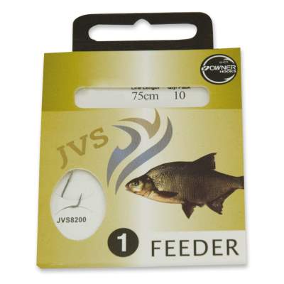 JVS geb. Owner Vorfachhaken Feeder I 8 75cm - black nickel - Gr.8 - 0,18mm - 10Stück