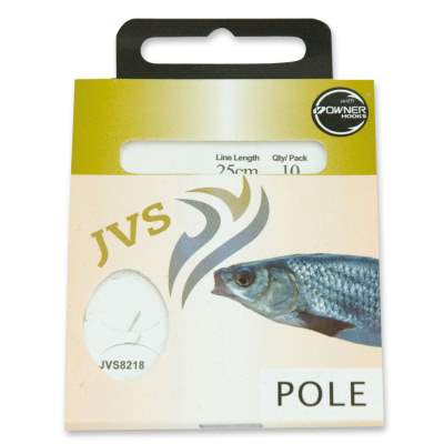 JVS geb. Owner Vorfachhaken Pole 18, 25cm - silber - Gr.18 - 0,08mm - 10Stück