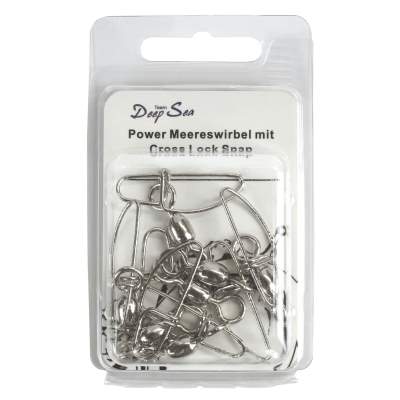 Team Deep Sea Power Meereswirbel mit Cross Lock Snap, Gr. 2/0, 75Kg,