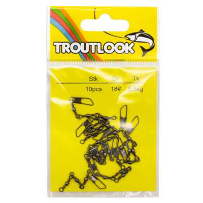 Troutlook Allround Forellen Dreifachwirbel mit Karabiner, Gr.18 - 5,5kg