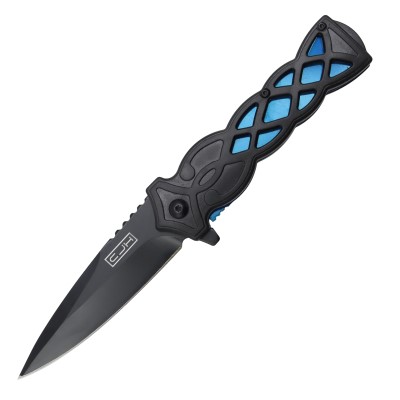 Herbertz Einhandmesser, schwarz/blau