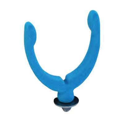 Rive Support Feeder U, Rutenauflage blau Velours 70mm