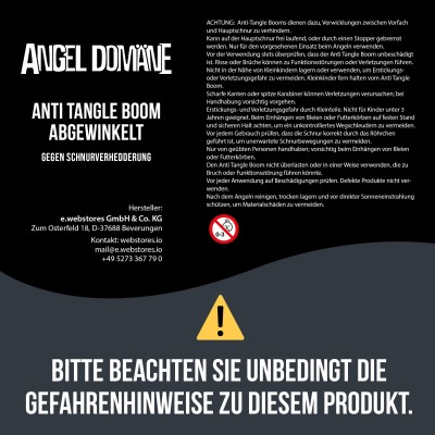 Angel Domäne Anti Tangle Boom abgewinkelt 15 15cm - 3 Stück