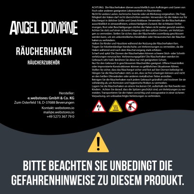 Angel Domäne Räucherhaken 5 Stück