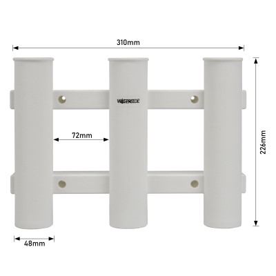 Waterside Bordwand Bootsrutenhalter 3-fach 1Stück
