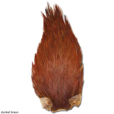 Angel Domäne Indische Hahnenbälge-Natur DB Dark brown - 1Stück