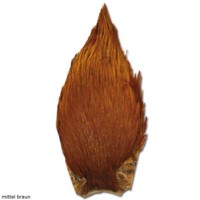 Angel Domäne Indische Hahnenbälge-Natur MB Medium brown - 1Stück