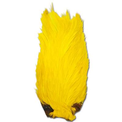 Angel Domäne Indische Hahnenbälge-gefärbt GE, - gelb - 1Stück