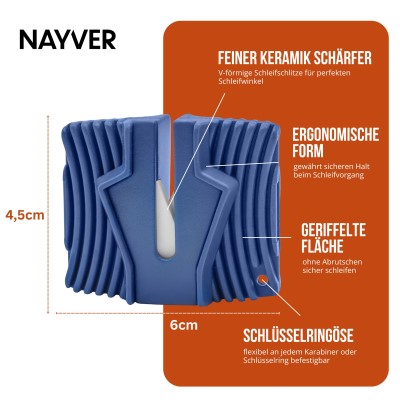 NAYVER EdgeMaster Travel Mini - Messerschärfer mit Keramikstein