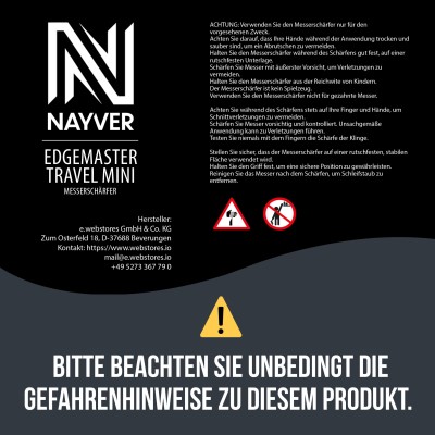 NAYVER EdgeMaster Travel Mini - Messerschärfer mit Keramikstein