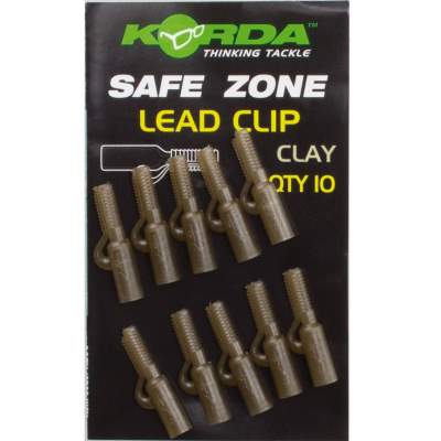 Korda Lead Clips 10 Stück Clay lehmbraun - 10Stück