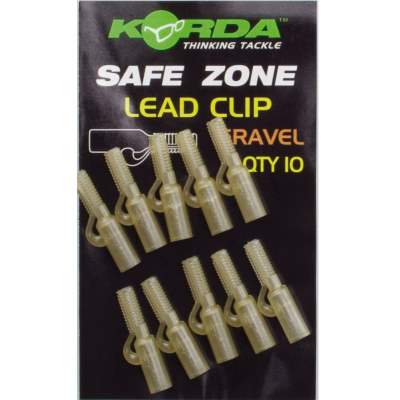 Korda Safe Zone Lead Clips GR Gravel - 10Stück