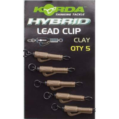 Korda Hybrid Lead Clips 10 Stück Clay, Clay - 5Stück