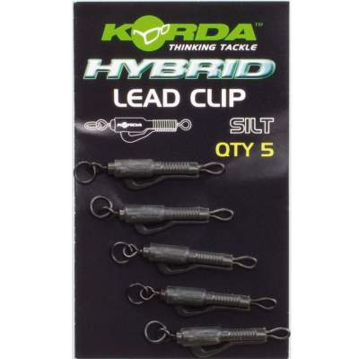 Korda Hybrid Lead Clips S, - Silt - 5Stück