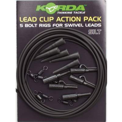 Korda Lead Clip Action Pack 16 teilig Silt, Silt - 1Stück
