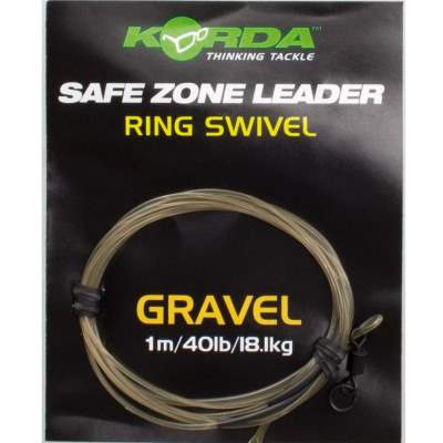 Korda Leaders incl. Maat 8 Ring Wartel GK, - 1m - Gravel Khaki - TK40lb