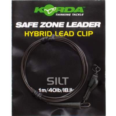 Korda Leaders incl. Hybrid Lead Clip SB 1m - Silt Brown - TK40lb
