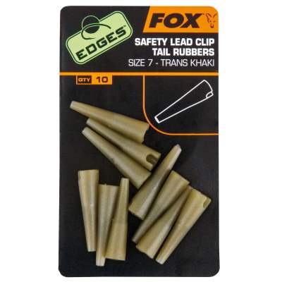 Fox Edges Lead Clip Tail Rubbers Trans Khaki Gr. 7, khaki