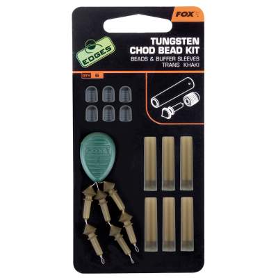 Fox Edges Tungsten Chod Bead Kit Trans Khaki 6Stück